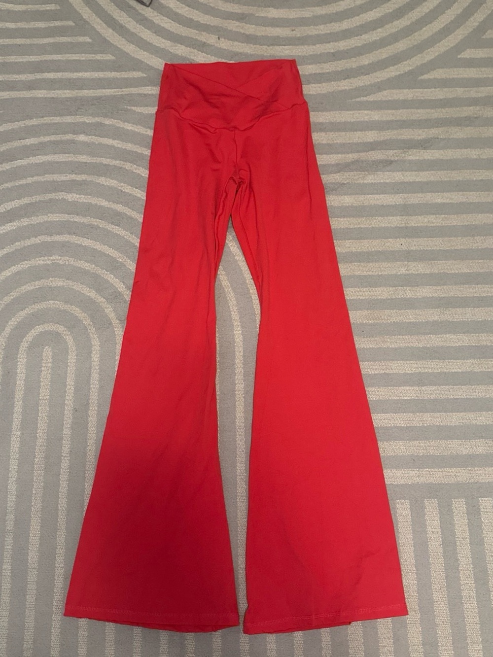 Red Flared Yoga Pants